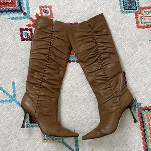 Jimmy Choo Ruched Knee High Boots